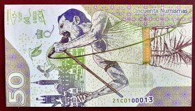 Bankovka 50 Numismas, FREDDIE MERCURY, autor Franck Medina - 2