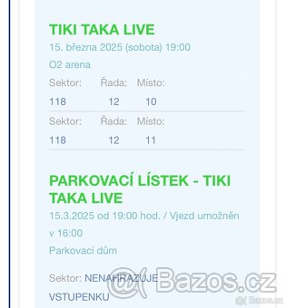 Tiki Taka O2 Arena 15.3.2025 19:00 - 2