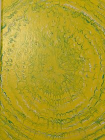Obraz spirála žlutá akryl na plátně Moňas - 2