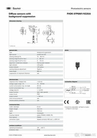 Optický snímač s potlačeným  Baumer FHCK 07P6901/KS35A - 2