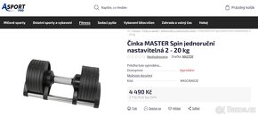 Činka MASTER Spin jednoruční nastavitelná 2 - 20 kg - 2