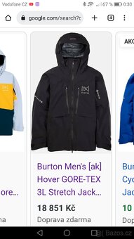 Nová Burton AK Gore Hover stretch 3L a KALHOTY - 2