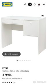 SYVDE ikea Toaletní stolek, bílá, 100x48 cm - 2