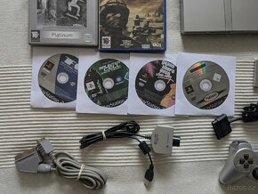 PlayStation 2 Slim silver + kamera + ovladač a hry - 2