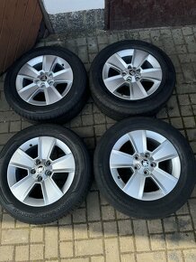 ORIGINÁL Alu Škoda R16, 5x112 - LETNÍ PNEU - 2