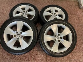 Originalní ALU kola Škoda 5x100 r16 zimní pneu 7mm - 2