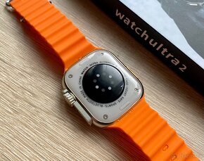 Chytré hodinky Smart Watch Ultra 2 49mm Titan oranžový řem. - 2