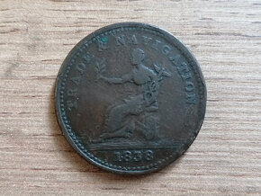 1 Penny 1838 Nova Scotia Jiří IV. koloniální mince Kanada - 2