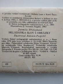 UNIKÁT PRO SBĚRATELE - ŠKOLNÍ POMŮCKA – SKLÁDANKA SLOV r. 19 - 2