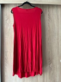 Červené bavlnění šaty/Kojící - 2
