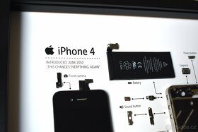 Nástěnný obraz iPhone 4 ze součástek mobilního telefonu - 2