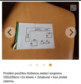 Prodám koženou sedací soupravu - 2