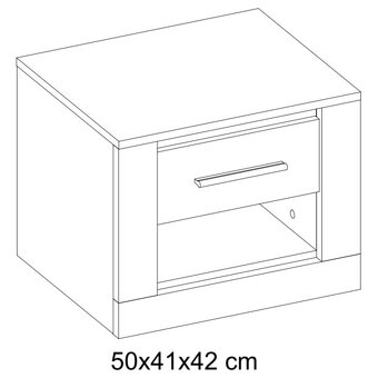 Nocni stolek dub sanremo (2ks) - 2