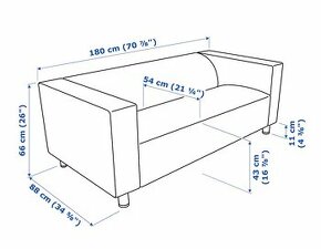 Pohovka dvoumístná Klippan Ikea - 2