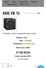 Set reproboxů: 2x KME VL8i + KME VB15 - 2