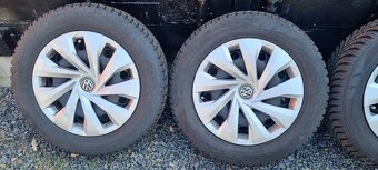 Plechové disky VW Polo 5x100 5,5x15 ET40 185/65r15 zimní - 2