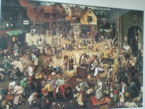 Reprodukce P.Bruegel - Boj mezi masopustem a půstem - 2