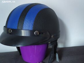 Retro helma - modrá - 2
