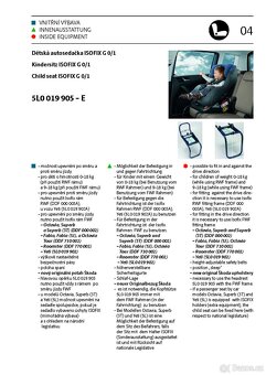 ŠKODA originál dětská autosedačka ISOFIX G0/1 - 2