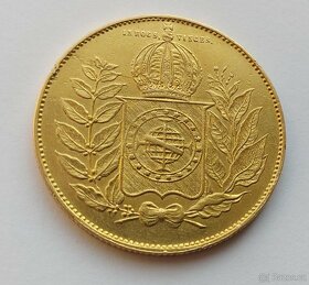 Zlatý - 20 000 Réis 1851 - Petr II. Rio de Janeiro. - 2