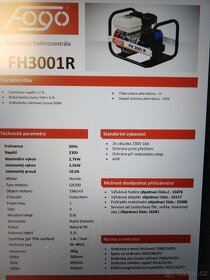 Elektrocentrála FH3001R - 2