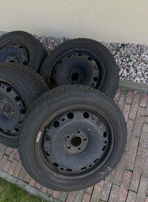 Plechové disky se zimním pneu 5x100 15 s pneu 185/55 R15 - 2