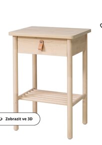 Noční stolek , IKEA BJÖRKSNÄS, bříza - 2