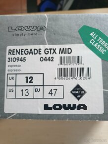 Nové boty LOWA RENEGADE GTX MID - 2