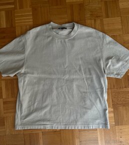 Béžové pánské tričko Zara oversize - 2