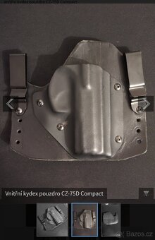 Vnitřní kydexové pouzdro CZ-75D Compact H/IWB - 2