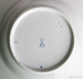 Míšeň porcelánový dezertní talíř  - motiv cibulák - 2