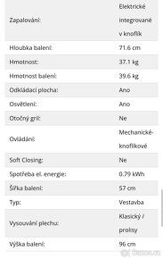 Kombinovaný sporák Mora KS 653 GI - téměř nový - 2