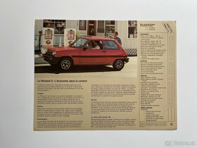 Renault 5 prospekt Kanada ~ francouzský jazyk ~ rok cca 1982 - 2