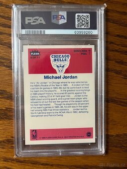 1986 Fleer Michael Jordan #8 sticker  PSA8 - 2