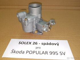Karburátor Solex 26 po repasi - Škoda Popular, Rapid, Walter - 2