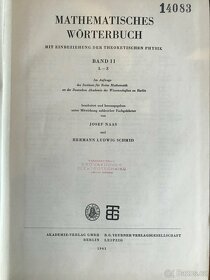 Mathematisches Wórterbuch - První i druhý díl - 2