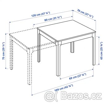 Bílý rozkládací stůl IKEA - 2