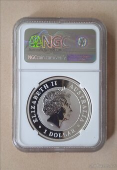 1 oz  Australia Silver Emu NGC MS70.  Top Pop - 2