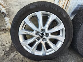 19"letní alu sada 5x114 origo Mazda CX5 CX7 225/55 Continent - 2