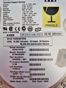 Pro sběratele Seagate 30GB IDE(2005) bez vadných sektorů - 2