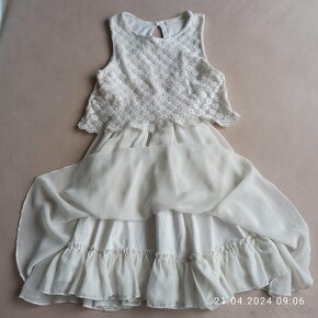 Bílé šaty, vel. cca 8-10 let - 2