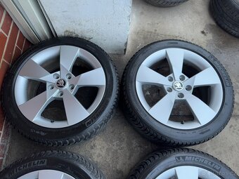 Alu 17" 5x112, škoda Denom O3 zimní pneu 80% - 2