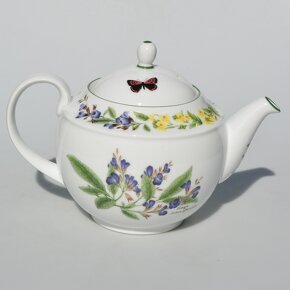 Bylinková porcelánová sada -cajnik +dvojset +mlékovka + hrne - 2