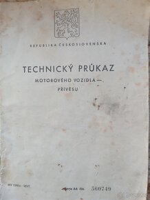 Doklady ČZ 175/450/02 technický průkaz - 2