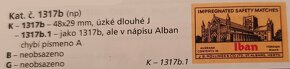 Československá exportní nálepka ALBAN bez písmene A (vzácná - 2