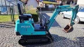 Mini bagr KOMATSU PC 03 + 3x lžíce - 2