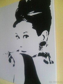 Design dekorativní obraz, Audrey Hepburn, rozměr: 900x900 - 2