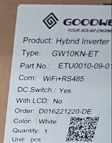 Nový třífázový 10kW hybridní měnič GoodWe GW10KN-ET - 2