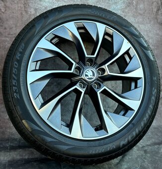 Zánovní originální Alu kola 5x112 Škoda Kodiaq 235/50/19 - 2