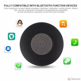 Nový vodotěsný bluetooth repráček do sprchy nebo k bazénu - 2